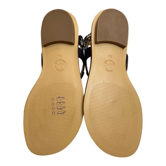 MICHAEL Michael Kors Plate Slingback Black Thong Sandals NEW 5 - Picture 5 of 5